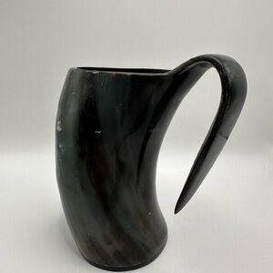 Alehorn Viking Drinking Horn Mug Rustic Medieval Tankard LARP Cosplay Bar